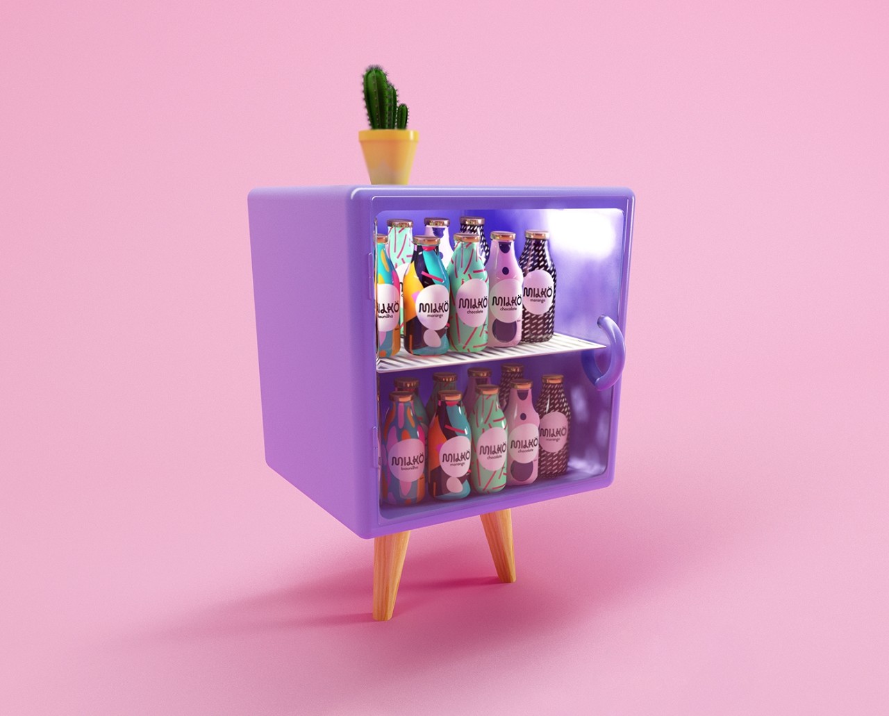 彩色的牛奶包裝，真的驚艷到我了?。?！