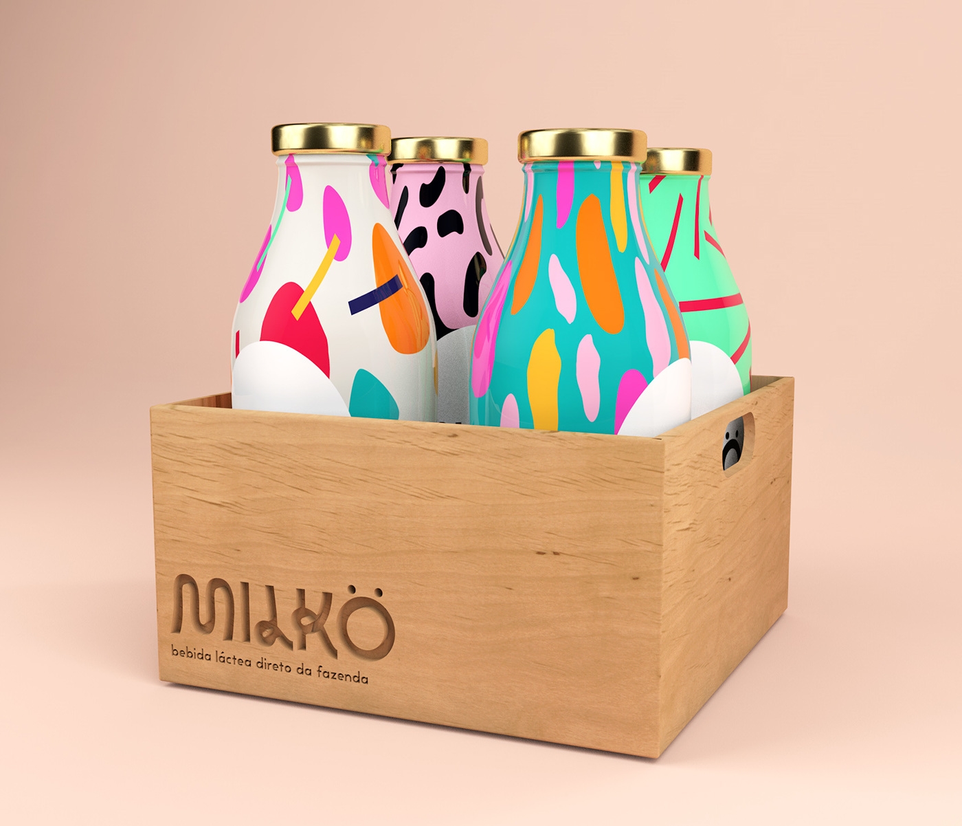 彩色的牛奶包裝，真的驚艷到我了?。?！