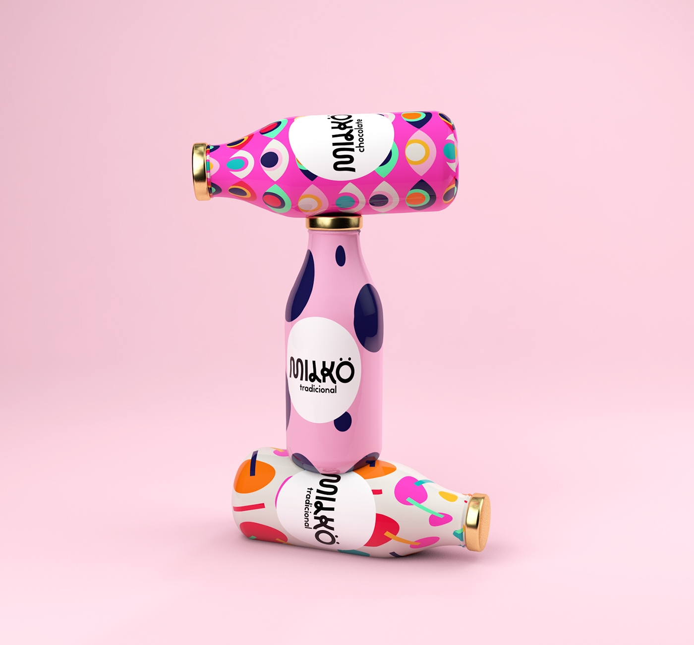 彩色的牛奶包裝，真的驚艷到我了！！！